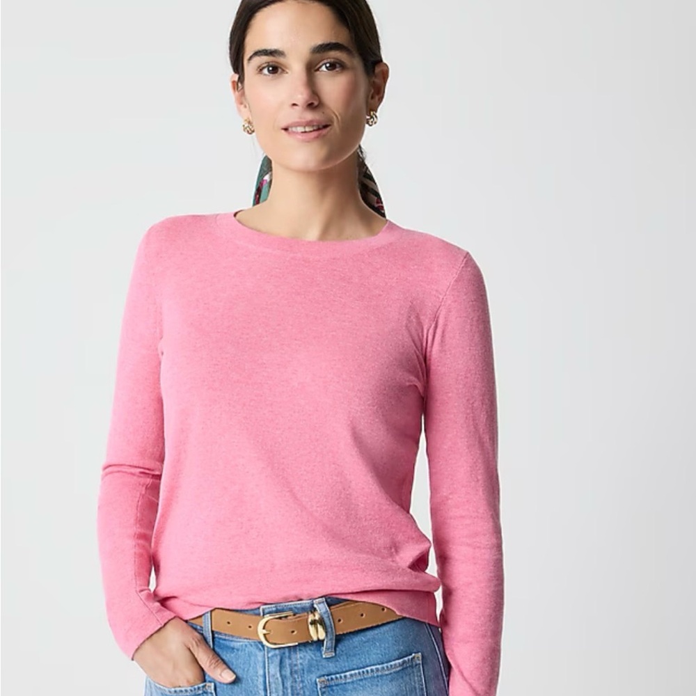 Pink Long Sleeve J. Crew Teddie Sweater